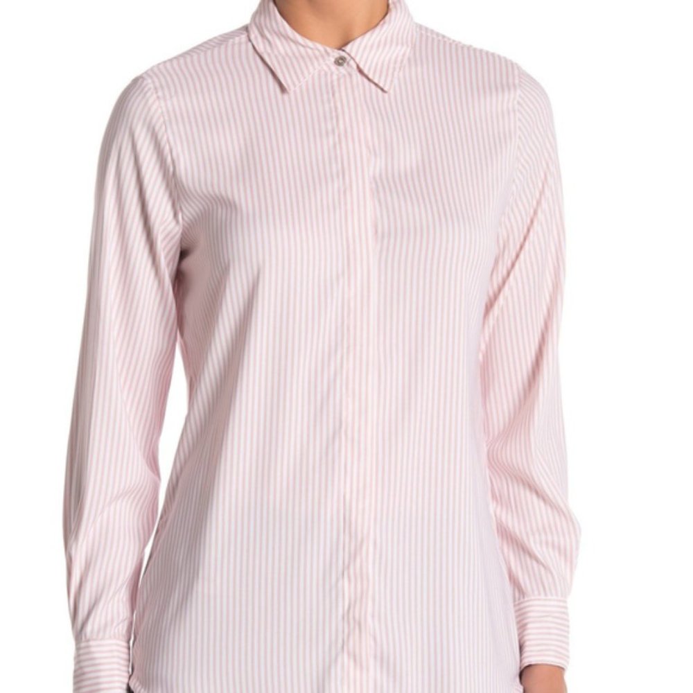 Philosophy Apparel Striped Long Sleeve Shirt NWT